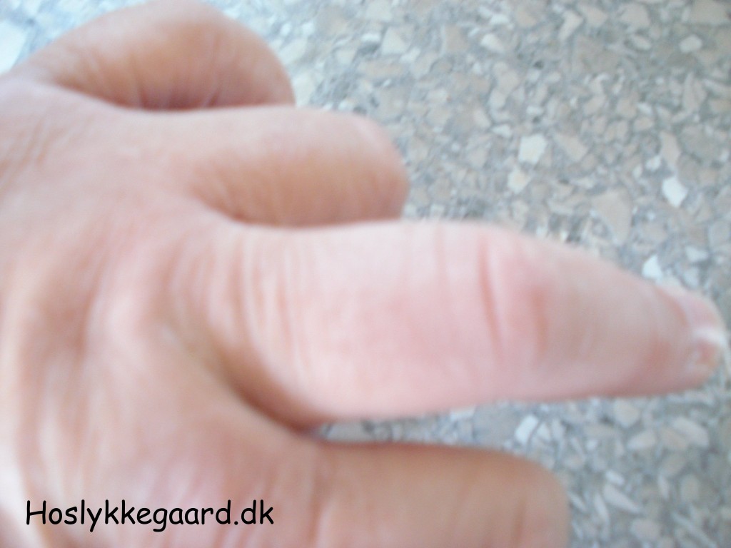 min hævede lang finger 